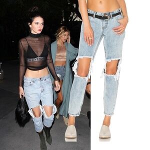 ONE TEASPOON Destroyed Blue Malt Freebirds Jeans